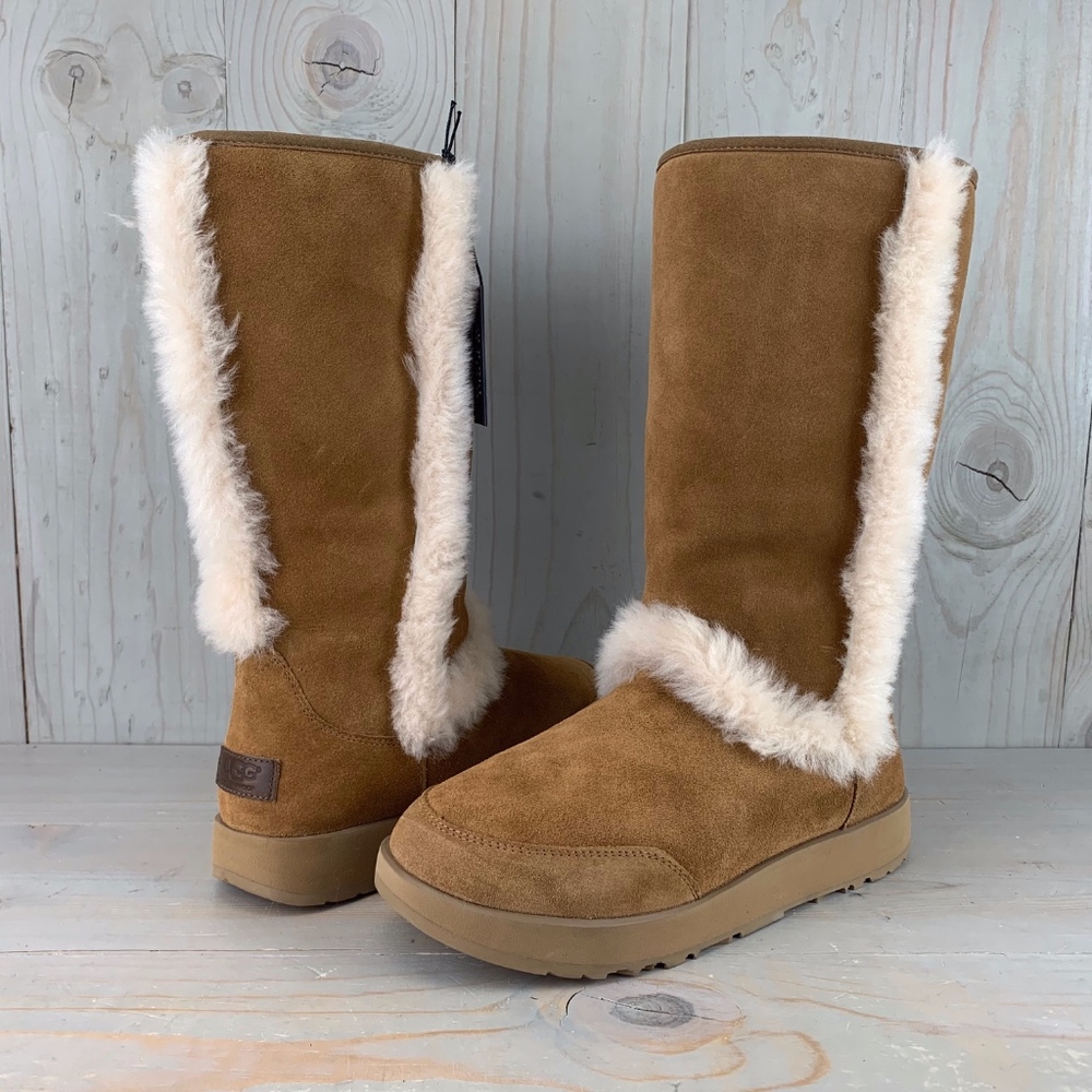 UGG SUNDANCE chestnut WATERPROOF BOOT womens  us 7 nib